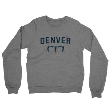 Denver Cycling Midweight French Terry Crewneck Sweatshirt-Graphite Heather-Allegiant Goods Co. Vintage Sports Apparel