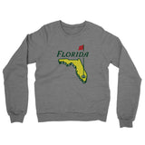 Florida Golf Midweight French Terry Crewneck Sweatshirt-Graphite Heather-Allegiant Goods Co. Vintage Sports Apparel