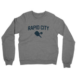 Rapid City Pickleball Midweight French Terry Crewneck Sweatshirt-Graphite Heather-Allegiant Goods Co. Vintage Sports Apparel