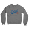 Detroit Vintage Script Midweight French Terry Crewneck Sweatshirt-Graphite Heather-Allegiant Goods Co. Vintage Sports Apparel