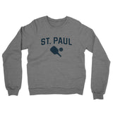 St. Paul Pickleball Midweight French Terry Crewneck Sweatshirt-Graphite Heather-Allegiant Goods Co. Vintage Sports Apparel