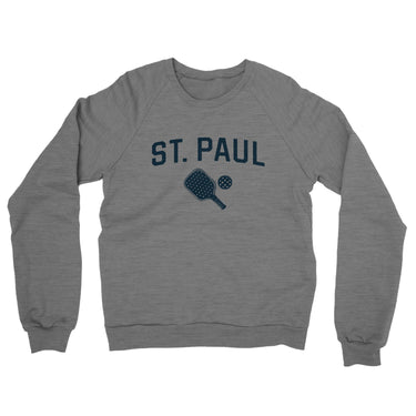 St. Paul Pickleball Midweight French Terry Crewneck Sweatshirt-Graphite Heather-Allegiant Goods Co. Vintage Sports Apparel
