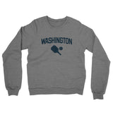 Washington Pickleball Midweight French Terry Crewneck Sweatshirt-Graphite Heather-Allegiant Goods Co. Vintage Sports Apparel