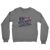 10 Cent Beer Night Midweight French Terry Crewneck Sweatshirt-Allegiant Goods Co. Vintage Sports Apparel