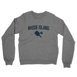 Rhode Island Pickleball Midweight French Terry Crewneck Sweatshirt-Graphite Heather-Allegiant Goods Co. Vintage Sports Apparel