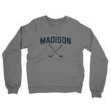 Madison Golf Midweight French Terry Crewneck Sweatshirt-Graphite Heather-Allegiant Goods Co. Vintage Sports Apparel
