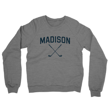 Madison Golf Midweight French Terry Crewneck Sweatshirt-Graphite Heather-Allegiant Goods Co. Vintage Sports Apparel