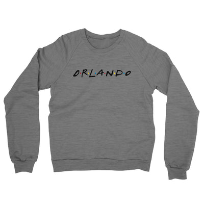 Orlando Friends Midweight French Terry Crewneck Sweatshirt-Graphite Heather-Allegiant Goods Co. Vintage Sports Apparel