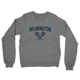 Wilmington Tennis Midweight French Terry Crewneck Sweatshirt-Graphite Heather-Allegiant Goods Co. Vintage Sports Apparel
