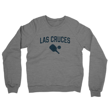 Las Cruces Pickleball Midweight French Terry Crewneck Sweatshirt-Graphite Heather-Allegiant Goods Co. Vintage Sports Apparel