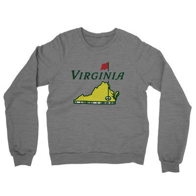 Virginia Golf Midweight French Terry Crewneck Sweatshirt-Graphite Heather-Allegiant Goods Co. Vintage Sports Apparel