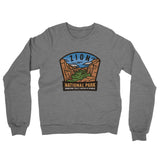 Zion National Park Badge Midweight French Terry Crewneck Sweatshirt-Allegiant Goods Co. Vintage Sports Apparel