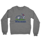 I Have A Tee Time In Wisconsin Midweight French Terry Crewneck Sweatshirt-Graphite Heather-Allegiant Goods Co. Vintage Sports Apparel