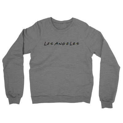 Los Angeles Friends Midweight French Terry Crewneck Sweatshirt-Graphite Heather-Allegiant Goods Co. Vintage Sports Apparel