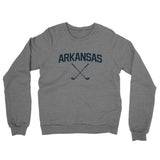 Arkansas Golf Midweight French Terry Crewneck Sweatshirt-Graphite Heather-Allegiant Goods Co. Vintage Sports Apparel