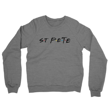 St Pete Friends Midweight French Terry Crewneck Sweatshirt-Allegiant Goods Co. Vintage Sports Apparel