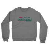 Palm Springs Mountain Sunset Midweight French Terry Crewneck Sweatshirt-Graphite Heather-Allegiant Goods Co. Vintage Sports Apparel