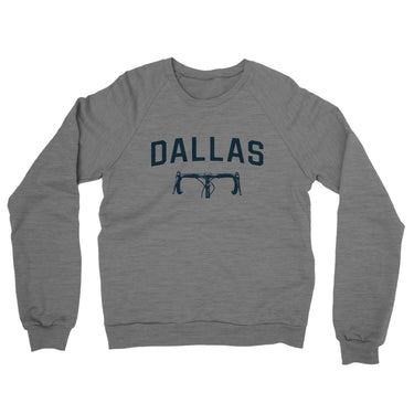 Dallas Cycling Midweight French Terry Crewneck Sweatshirt-Graphite Heather-Allegiant Goods Co. Vintage Sports Apparel