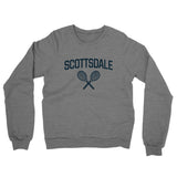 Scottsdale Tennis Midweight French Terry Crewneck Sweatshirt-Graphite Heather-Allegiant Goods Co. Vintage Sports Apparel