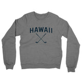 Hawaii Golf Midweight French Terry Crewneck Sweatshirt-Graphite Heather-Allegiant Goods Co. Vintage Sports Apparel