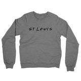 St Louis Friends Midweight French Terry Crewneck Sweatshirt-Allegiant Goods Co. Vintage Sports Apparel