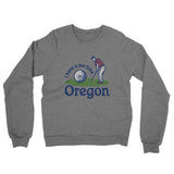 I Have A Tee Time In Oregon Midweight French Terry Crewneck Sweatshirt-Graphite Heather-Allegiant Goods Co. Vintage Sports Apparel
