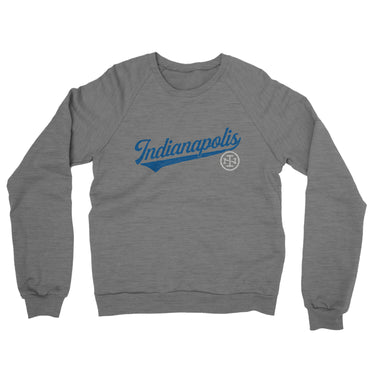 Indianapolis Vintage Script Midweight French Terry Crewneck Sweatshirt-Allegiant Goods Co. Vintage Sports Apparel