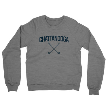 Chattanooga Golf Midweight French Terry Crewneck Sweatshirt-Graphite Heather-Allegiant Goods Co. Vintage Sports Apparel