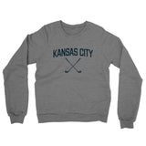 Kansas City Golf Midweight French Terry Crewneck Sweatshirt-Graphite Heather-Allegiant Goods Co. Vintage Sports Apparel