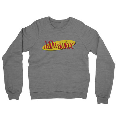 Milwaukee Seinfeld Midweight French Terry Crewneck Sweatshirt-Graphite Heather-Allegiant Goods Co. Vintage Sports Apparel