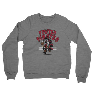Pewter Pirates Midweight French Terry Crewneck Sweatshirt-Allegiant Goods Co. Vintage Sports Apparel