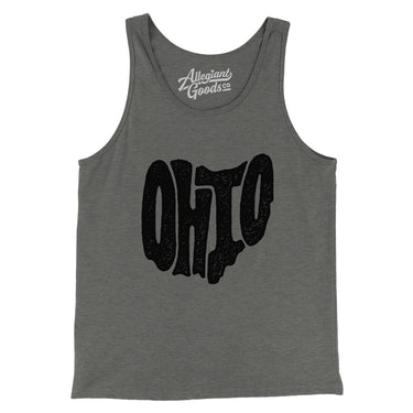 Ohio State Shape Text Men/Unisex Tank Top-Allegiant Goods Co. Vintage Sports Apparel