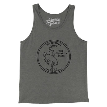 Wyoming State Quarter Men/Unisex Tank Top-Allegiant Goods Co. Vintage Sports Apparel
