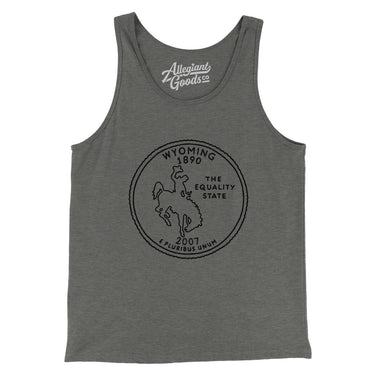 Wyoming State Quarter Men/Unisex Tank Top-Allegiant Goods Co. Vintage Sports Apparel