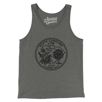 South Carolina State Quarter Men/Unisex Tank Top-Allegiant Goods Co. Vintage Sports Apparel