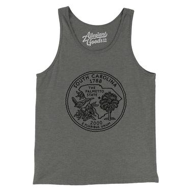 South Carolina State Quarter Men/Unisex Tank Top-Allegiant Goods Co. Vintage Sports Apparel