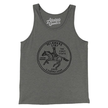 Delaware State Quarter Men/Unisex Tank Top-Allegiant Goods Co. Vintage Sports Apparel