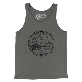 Nebraska State Quarter Men/Unisex Tank Top-Allegiant Goods Co. Vintage Sports Apparel