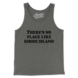 There's No Place Like Rhode Island Men/Unisex Tank Top-Grey TriBlend-Allegiant Goods Co. Vintage Sports Apparel