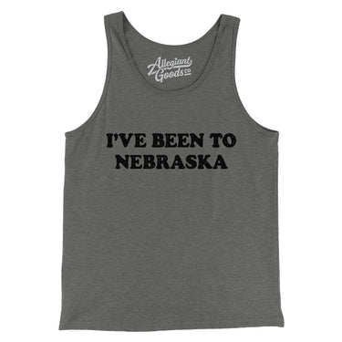I've Been To Nebraska Men/Unisex Tank Top-Grey TriBlend-Allegiant Goods Co. Vintage Sports Apparel