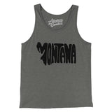 Montana State Shape Text Men/Unisex Tank Top-Allegiant Goods Co. Vintage Sports Apparel