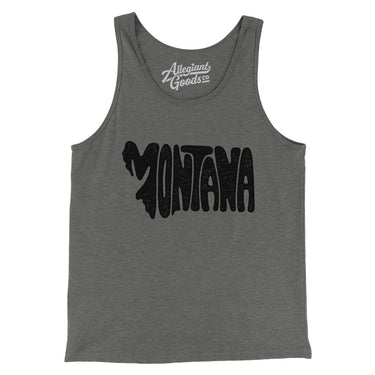 Montana State Shape Text Men/Unisex Tank Top-Allegiant Goods Co. Vintage Sports Apparel