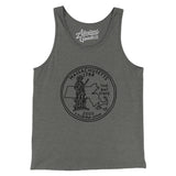 Massachusetts State Quarter Men/Unisex Tank Top-Grey TriBlend-Allegiant Goods Co. Vintage Sports Apparel