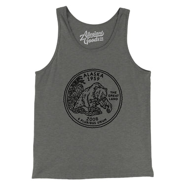 Alaska State Quarter Men/Unisex Tank Top-Allegiant Goods Co. Vintage Sports Apparel