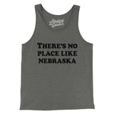 There's No Place Like Nebraska Men/Unisex Tank Top-Grey TriBlend-Allegiant Goods Co. Vintage Sports Apparel
