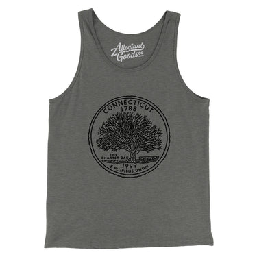 Connecticut State Quarter Men/Unisex Tank Top-Allegiant Goods Co. Vintage Sports Apparel