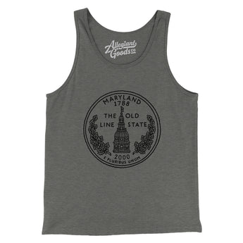 Maryland State Quarter Men/Unisex Tank Top-Allegiant Goods Co. Vintage Sports Apparel
