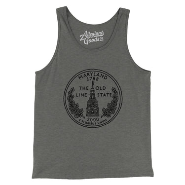 Maryland State Quarter Men/Unisex Tank Top-Allegiant Goods Co. Vintage Sports Apparel