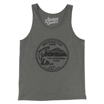 Washington State Quarter Men/Unisex Tank Top-Allegiant Goods Co. Vintage Sports Apparel