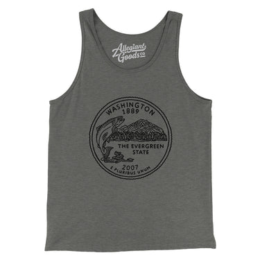 Washington State Quarter Men/Unisex Tank Top-Allegiant Goods Co. Vintage Sports Apparel